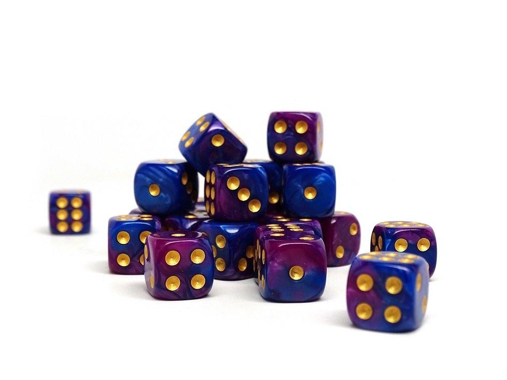 12mm D6 Dice - Purple Dawn - 25 Count Bag - Bards & Cards