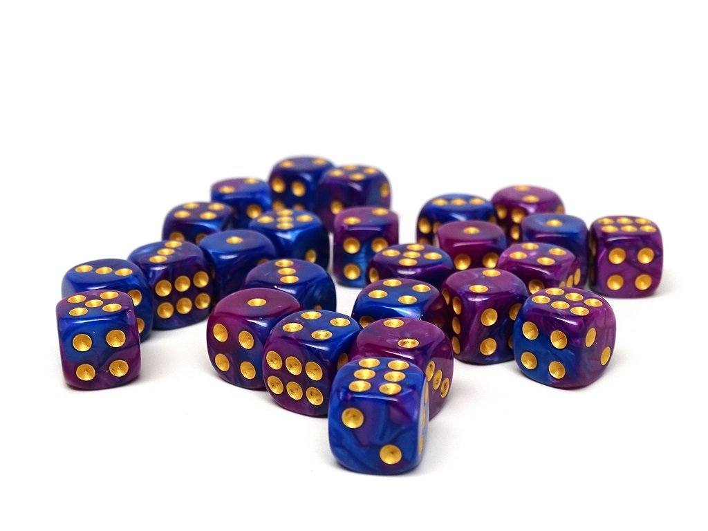 12mm D6 Dice - Purple Dawn - 25 Count Bag - Bards & Cards