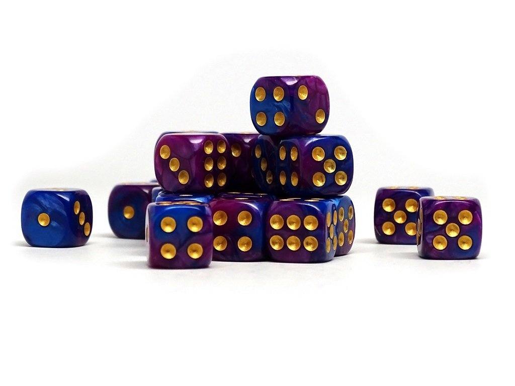 12mm D6 Dice - Purple Dawn - 25 Count Bag - Bards & Cards