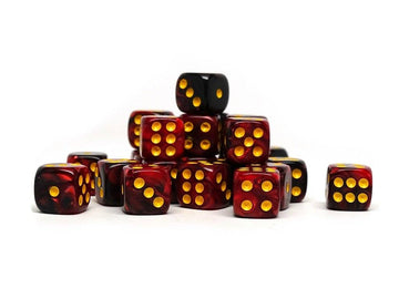 12mm D6 Dice - Lava Swirl - 25 Count Bag - Bards & Cards