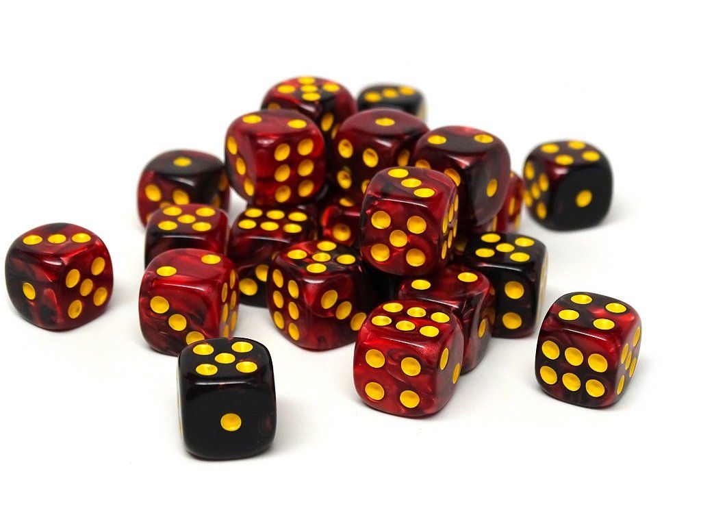 12mm D6 Dice - Lava Swirl - 25 Count Bag - Bards & Cards