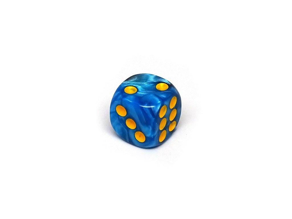 12mm D6 Dice - Blue and Black Swirl - 25 Count Bag - Bards & Cards