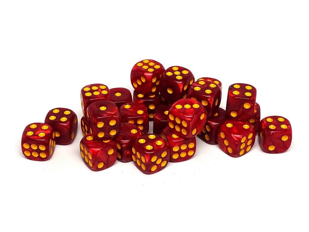 12mm D6 Dice - Fire Swirl - 25 Count Bag - Bards & Cards