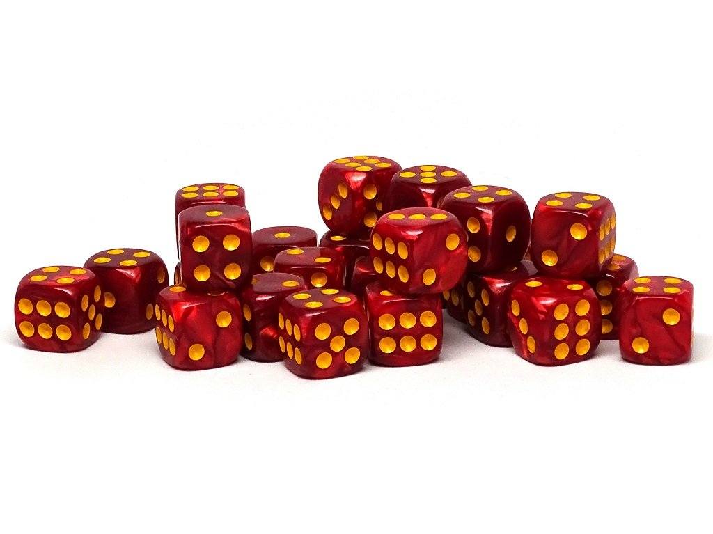 12mm D6 Dice - Fire Swirl - 25 Count Bag - Bards & Cards