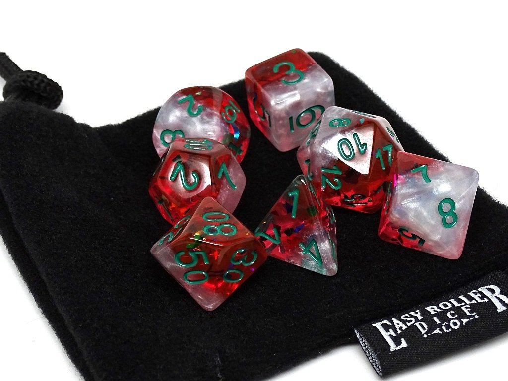 Marble with Orange Glitter - Green Font - 7 Piece Set - Bards & Cards