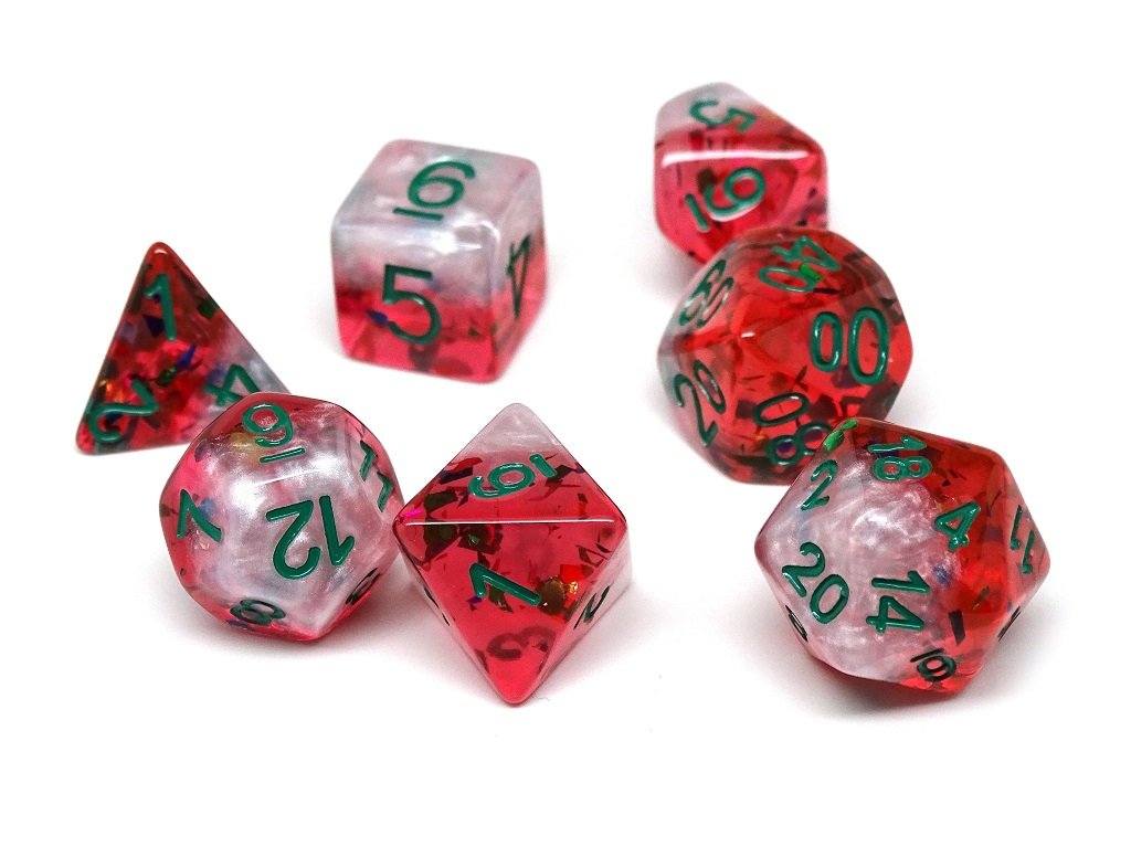 Marble with Orange Glitter - Green Font - 7 Piece Set - Bards & Cards