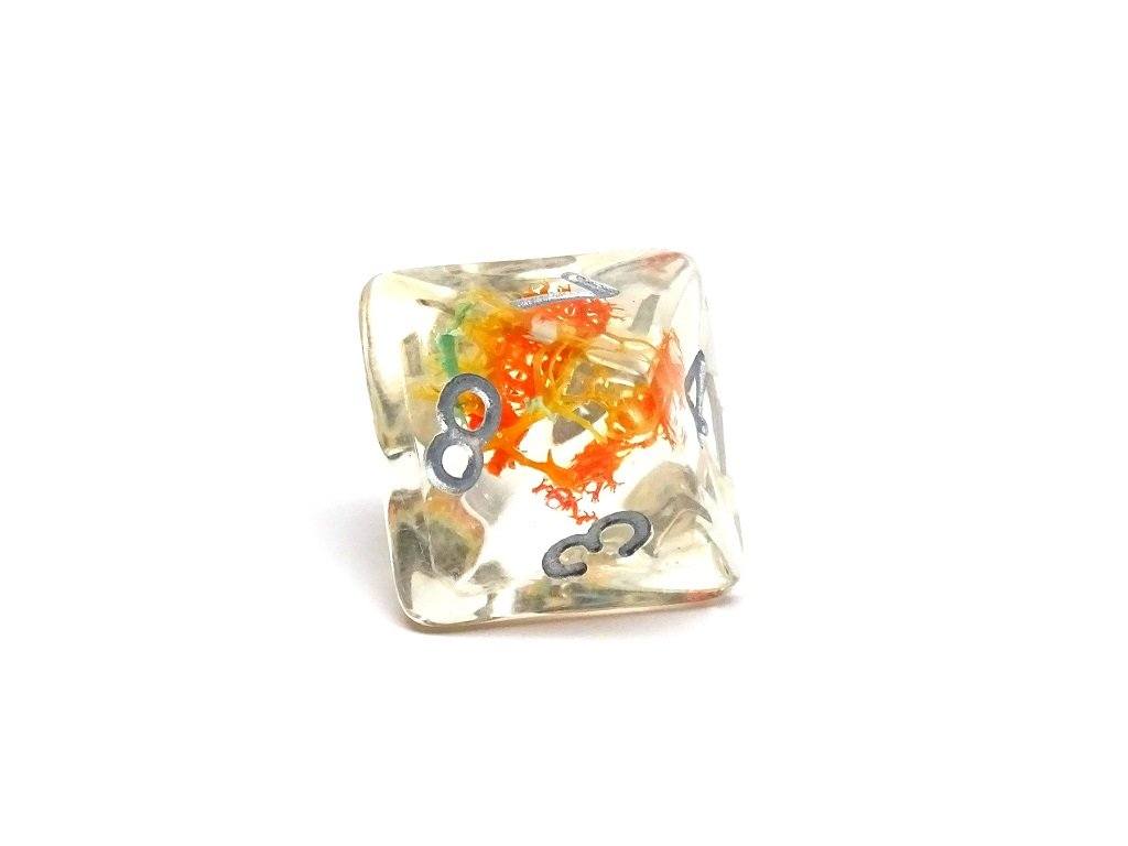 Translucent Neuron Teal and Orange Dice Collection - 7 Piece Set - Bards & Cards