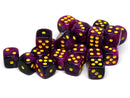 12mm D6 Dice - Purple and Black Swirl - 25 Count Bag - Bards & Cards