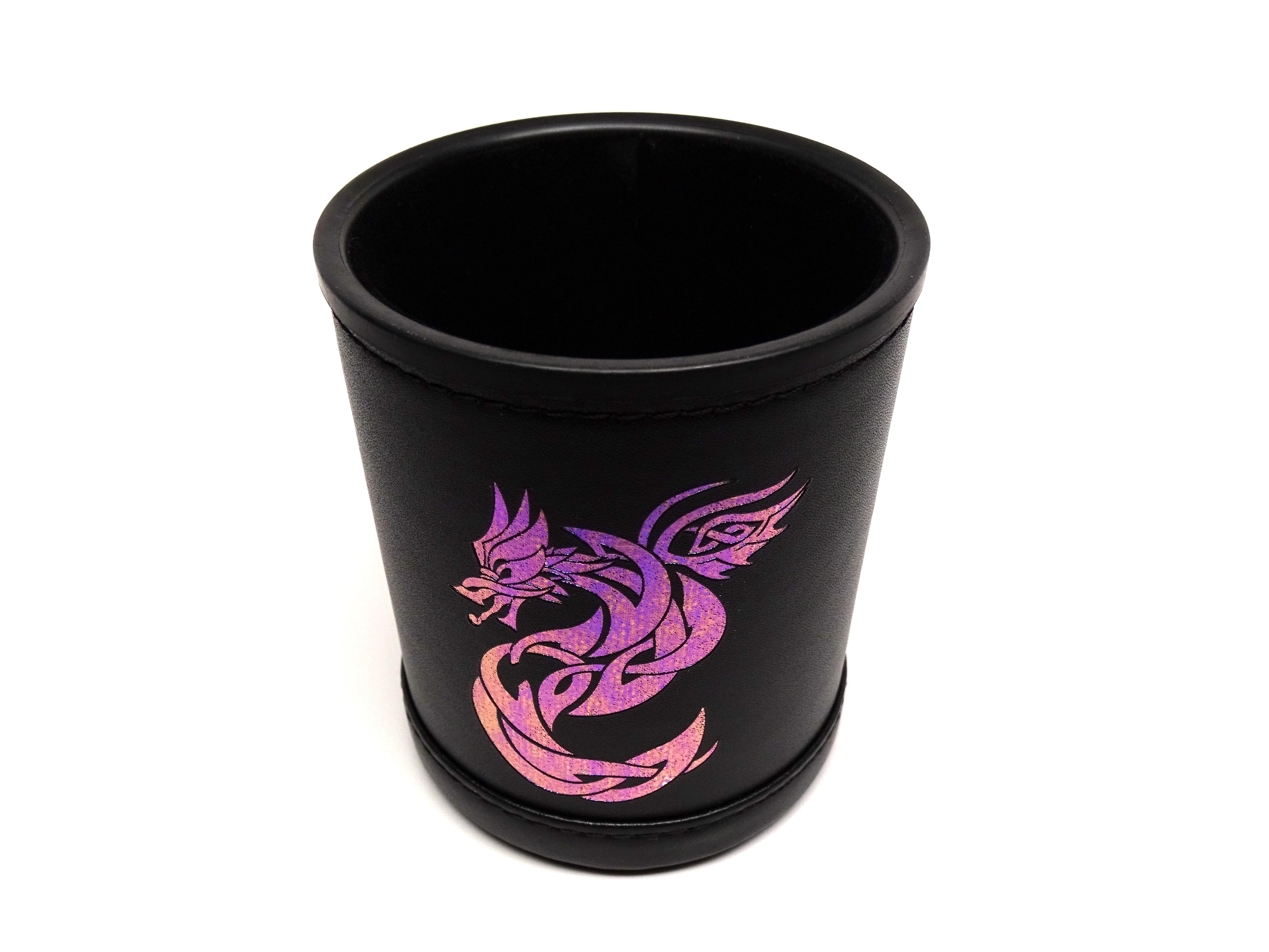 Color Shift Dice Cup - Celtic Knot Dragon - Bards & Cards