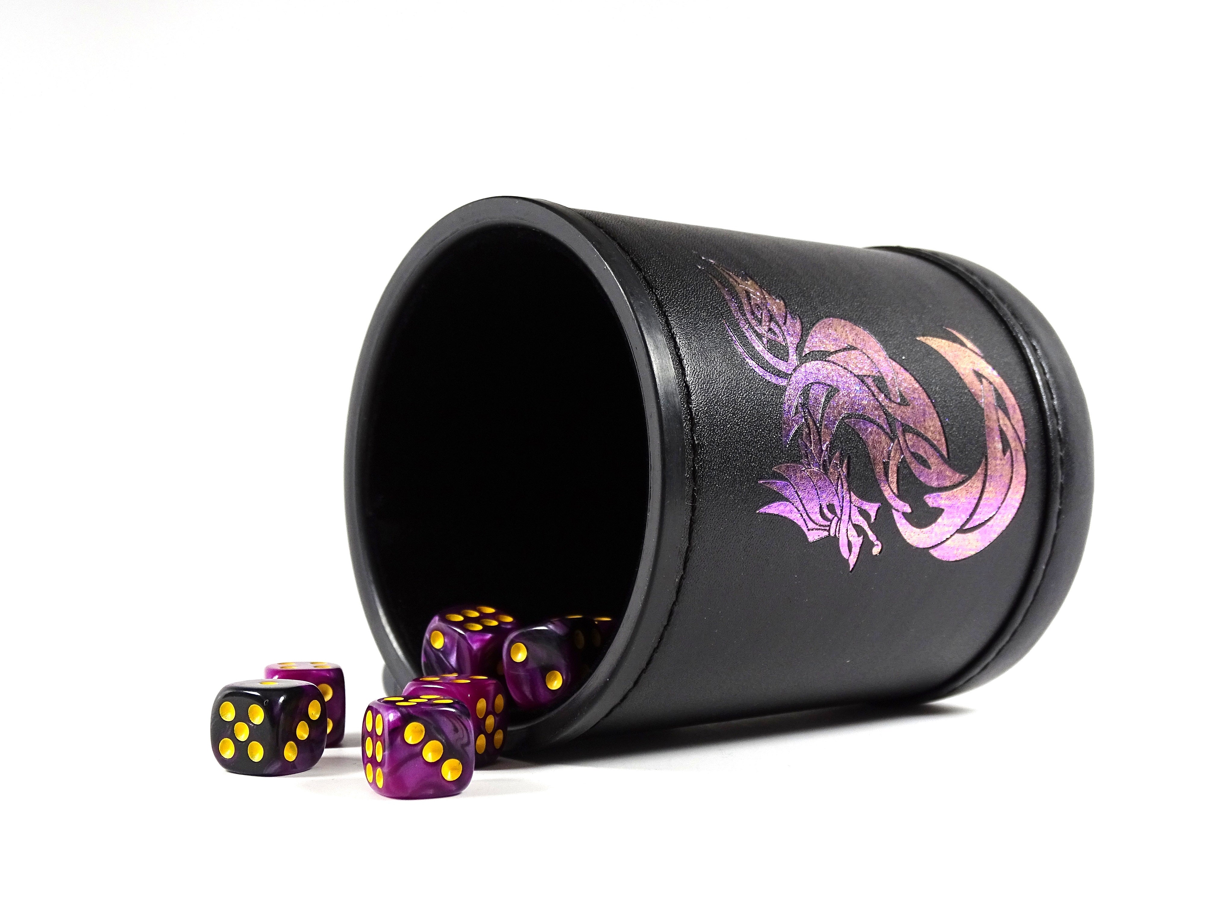 Color Shift Dice Cup - Celtic Knot Dragon - Bards & Cards