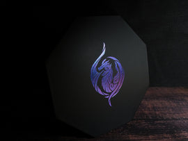 Color Shift Dice Tray Lid - Dragon's Breath Design - Bards & Cards