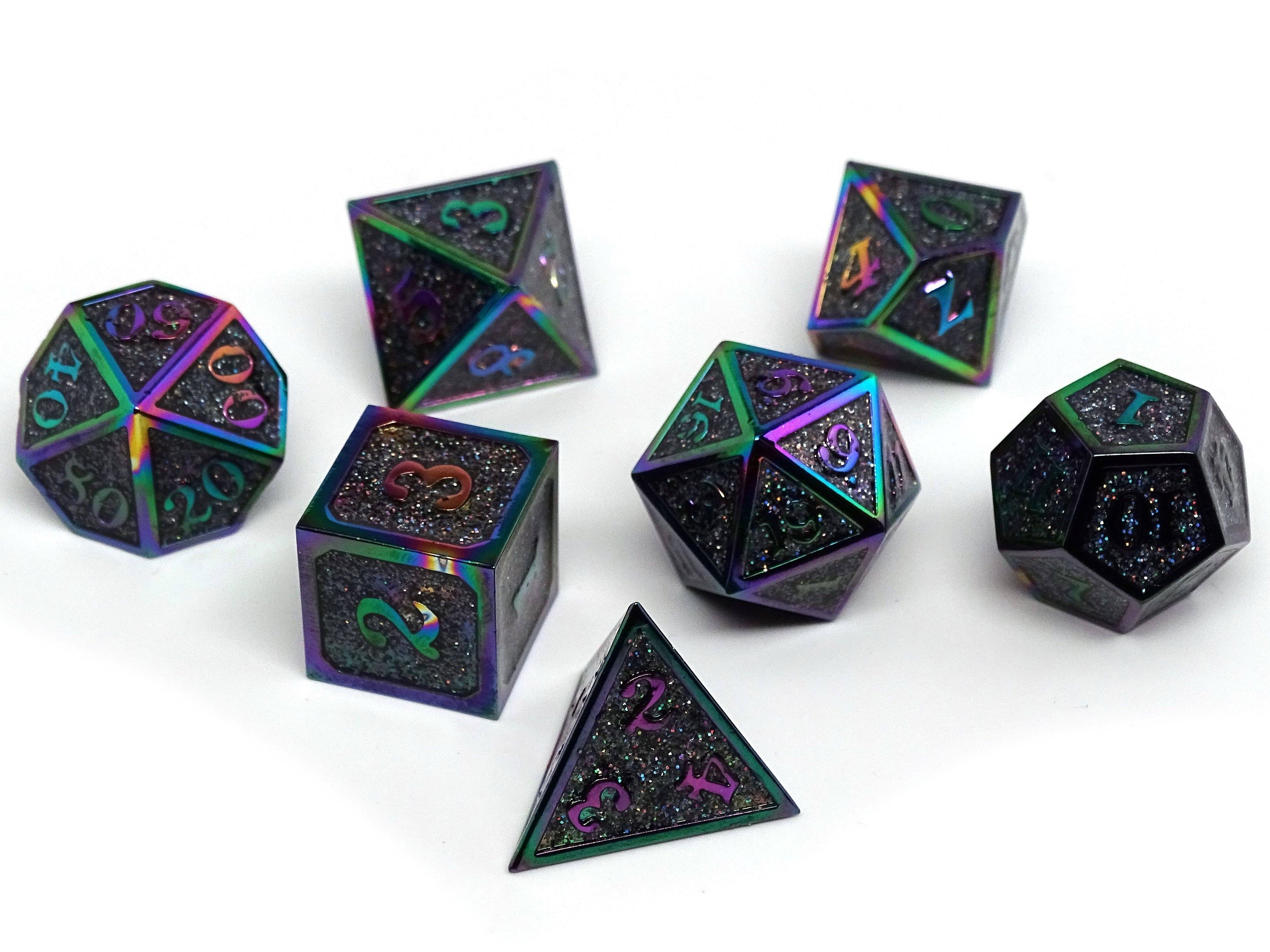 Heroic Dice of Metallic Luster - Multicolor - Bards & Cards