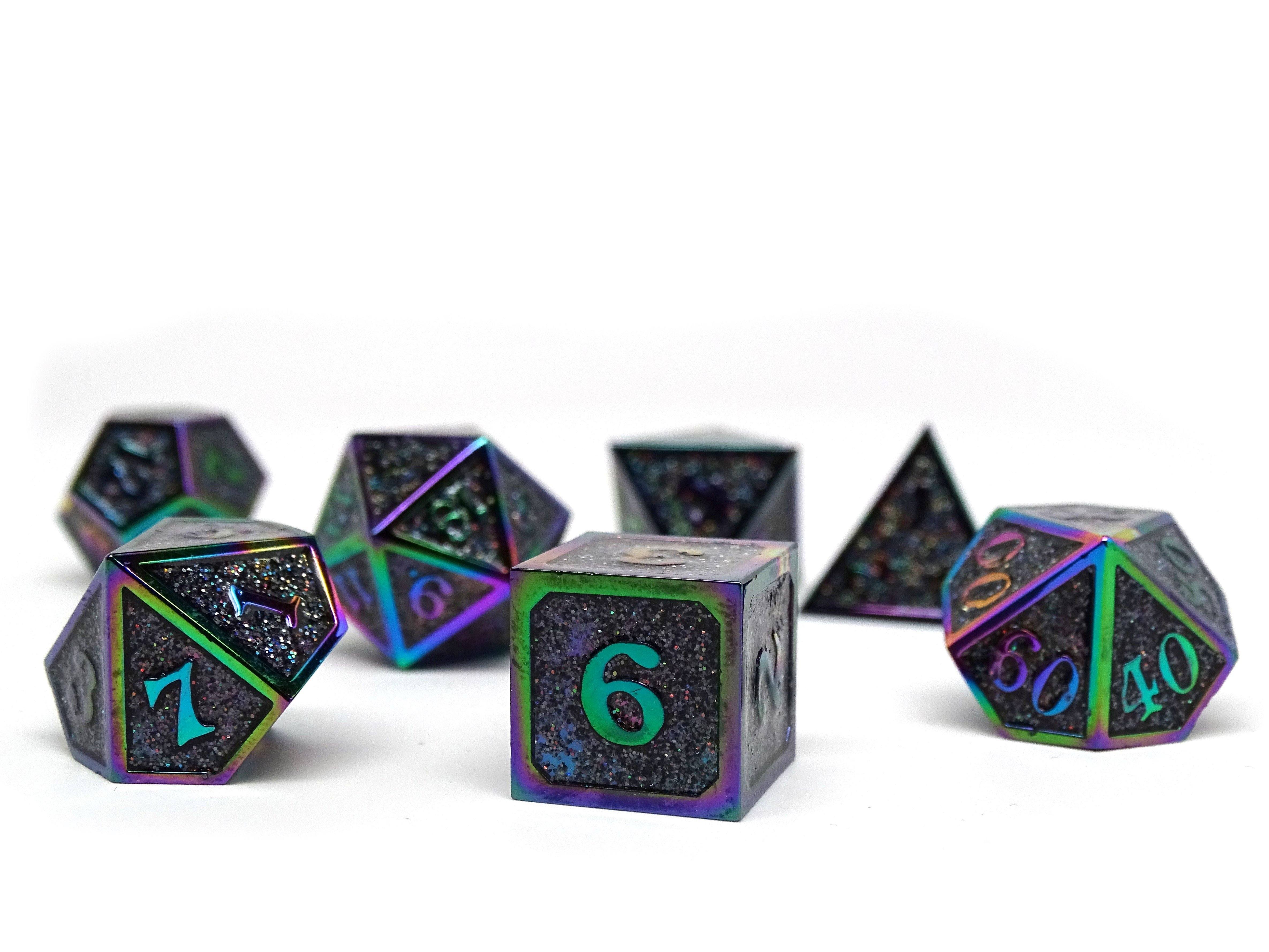 Heroic Dice of Metallic Luster - Multicolor - Bards & Cards