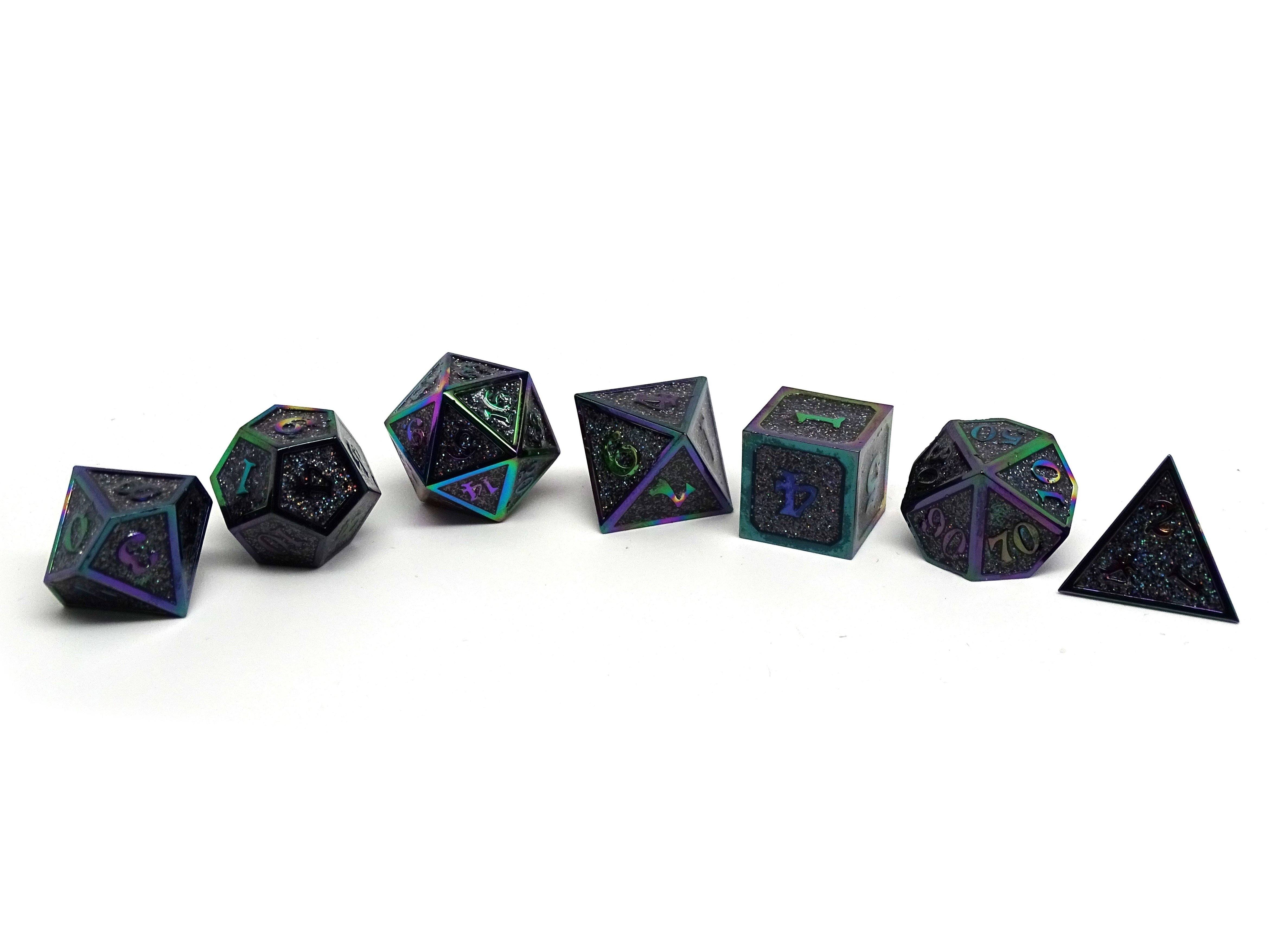 Heroic Dice of Metallic Luster - Multicolor - Bards & Cards