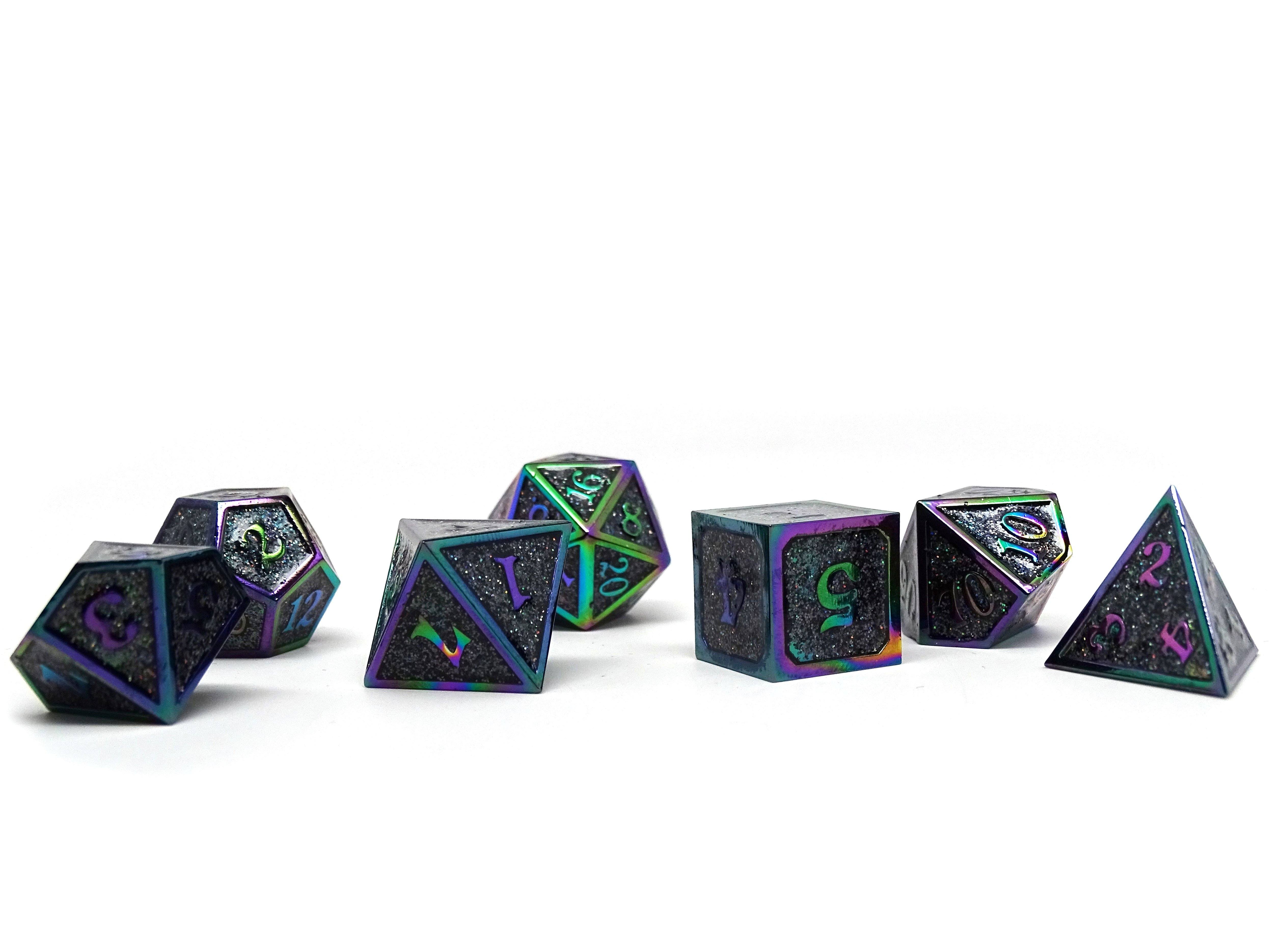 Heroic Dice of Metallic Luster - Multicolor - Bards & Cards