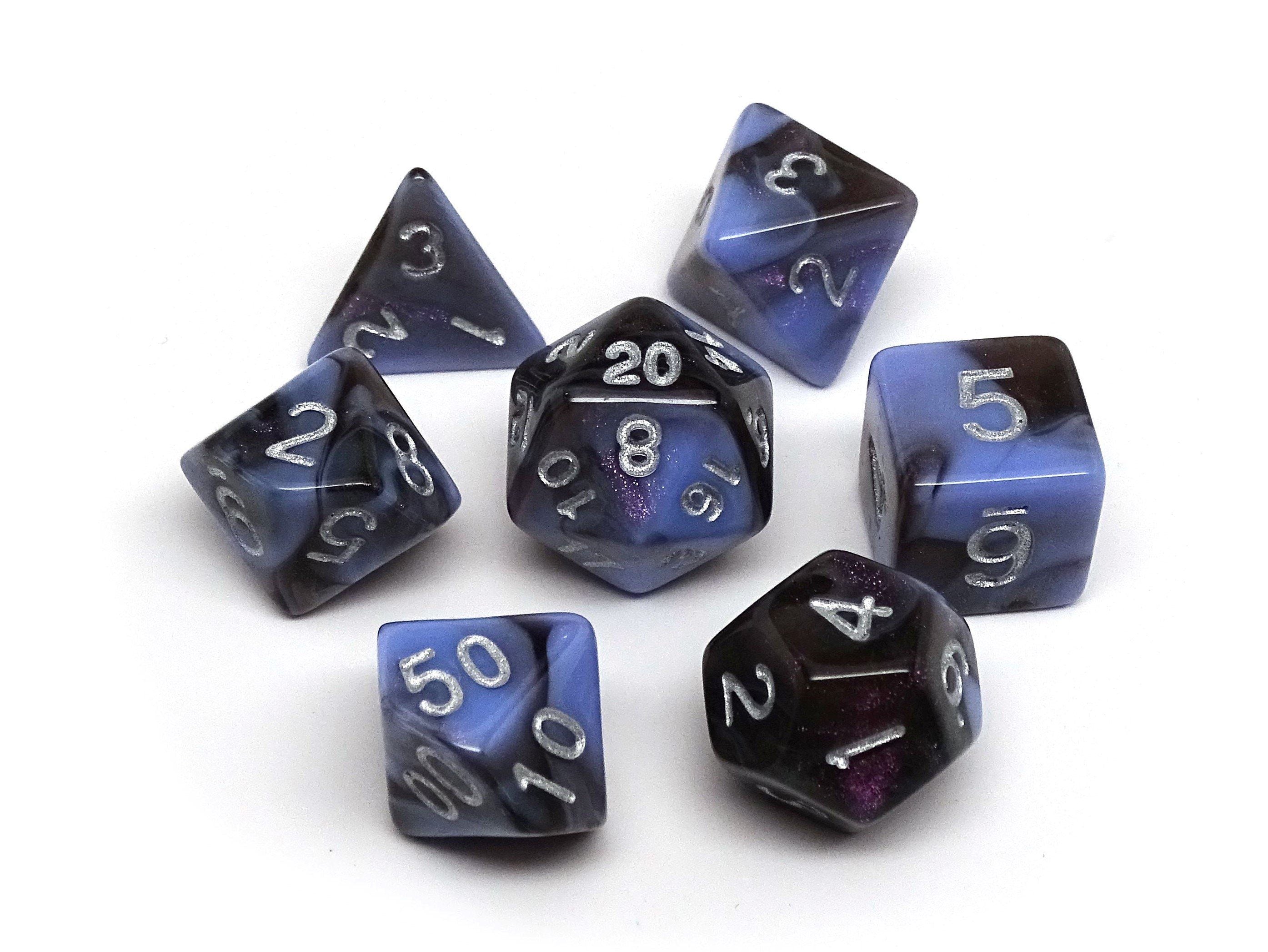 Midnight Purple and Black Marble - 7 Piece Set - Bards & Cards