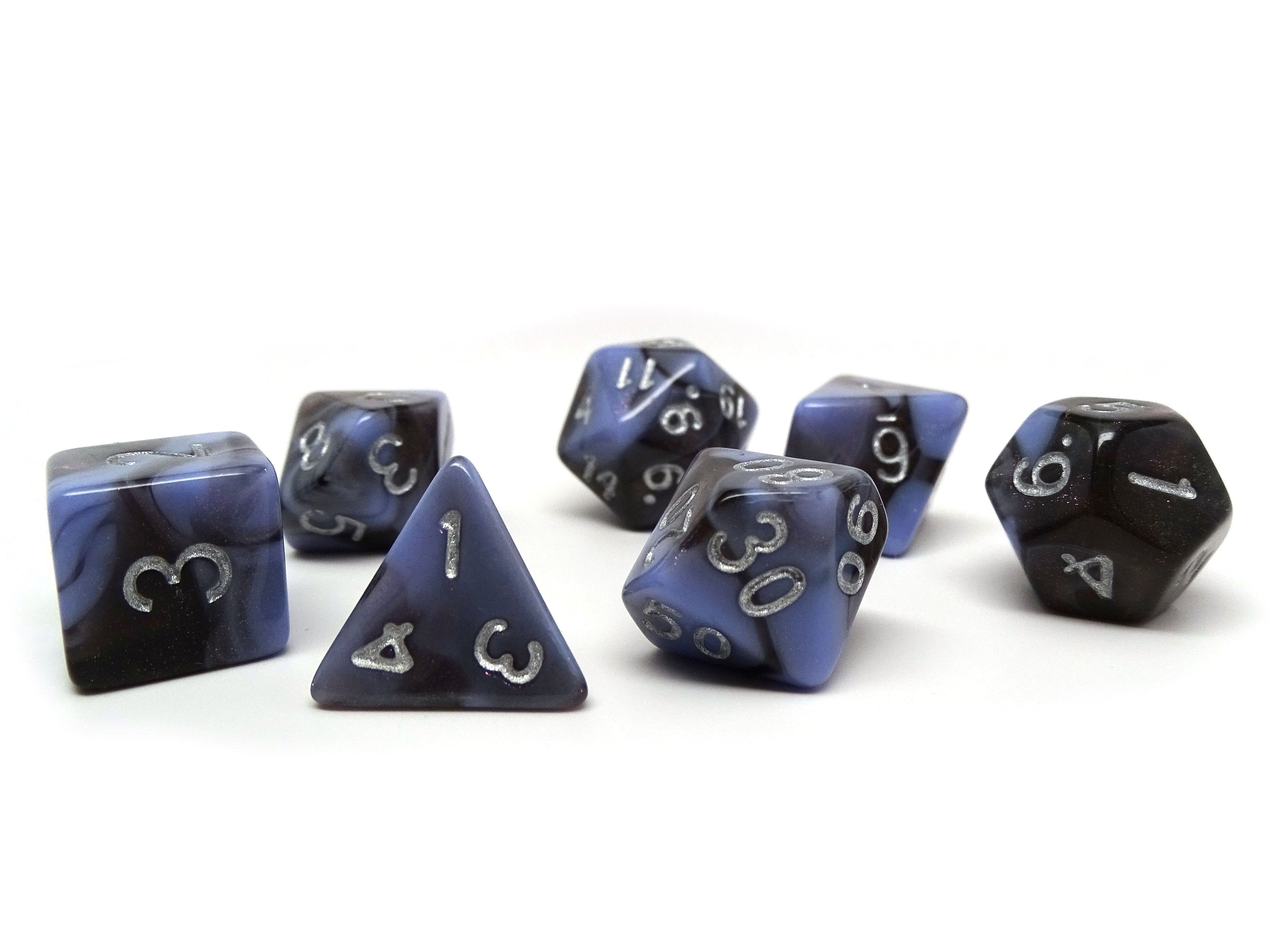 Midnight Purple and Black Marble - 7 Piece Set - Bards & Cards