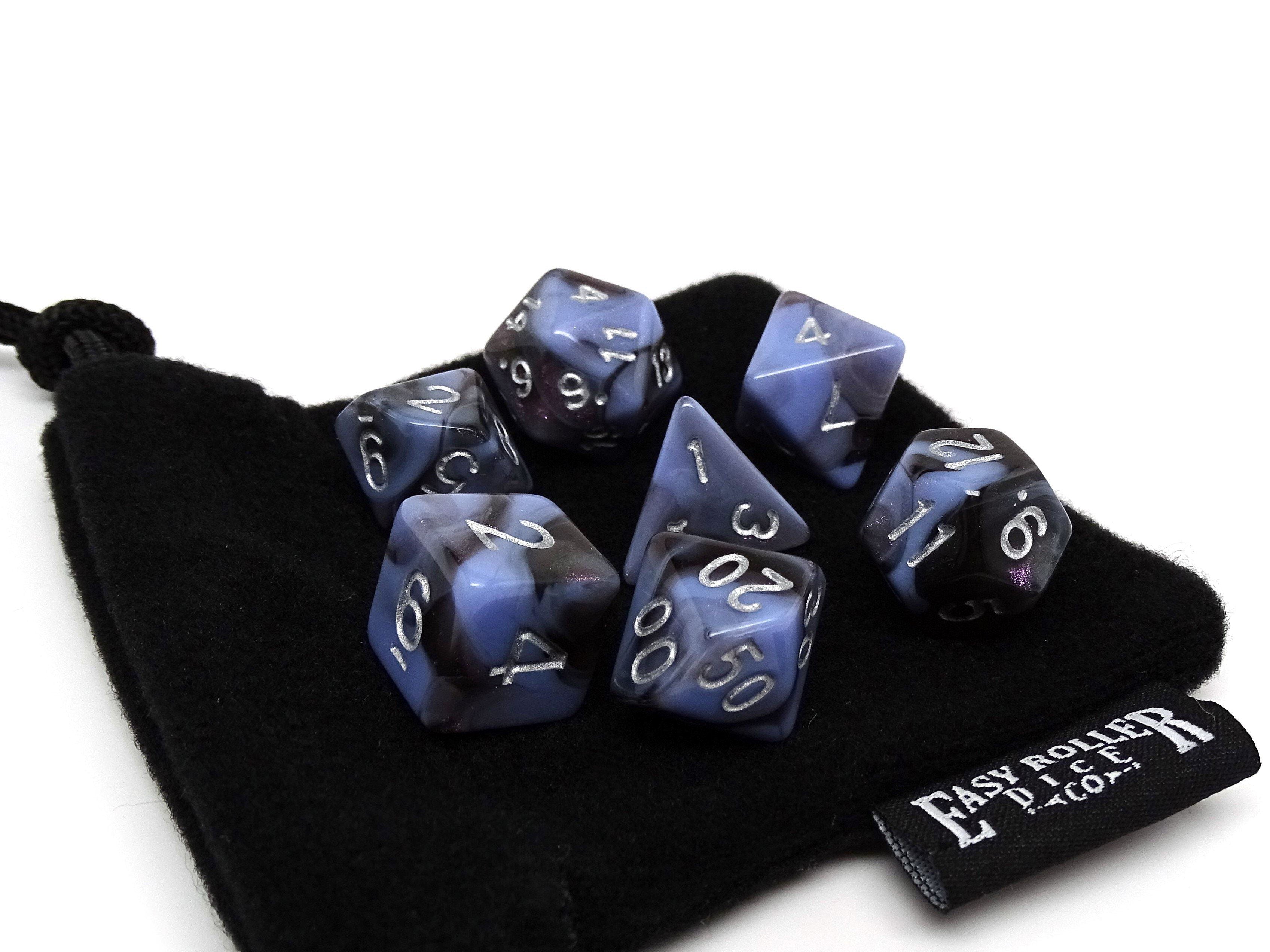 Midnight Purple and Black Marble - 7 Piece Set - Bards & Cards