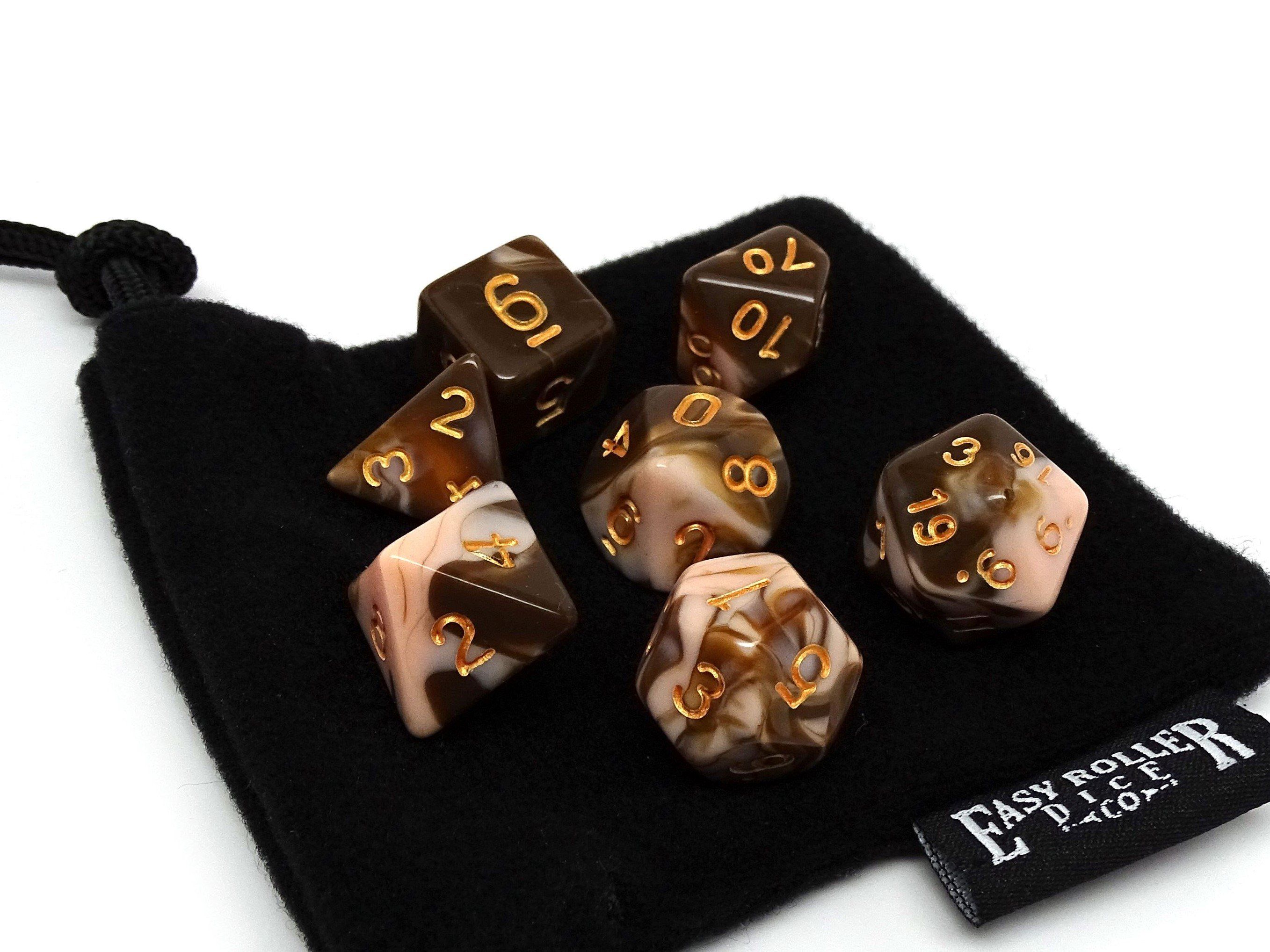 Dusty Rose and Brown Marble - 7 Piece Set - Bards & Cards