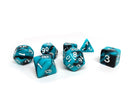 Teal and Black Marble - 7 Piece Set - Bards & Cards