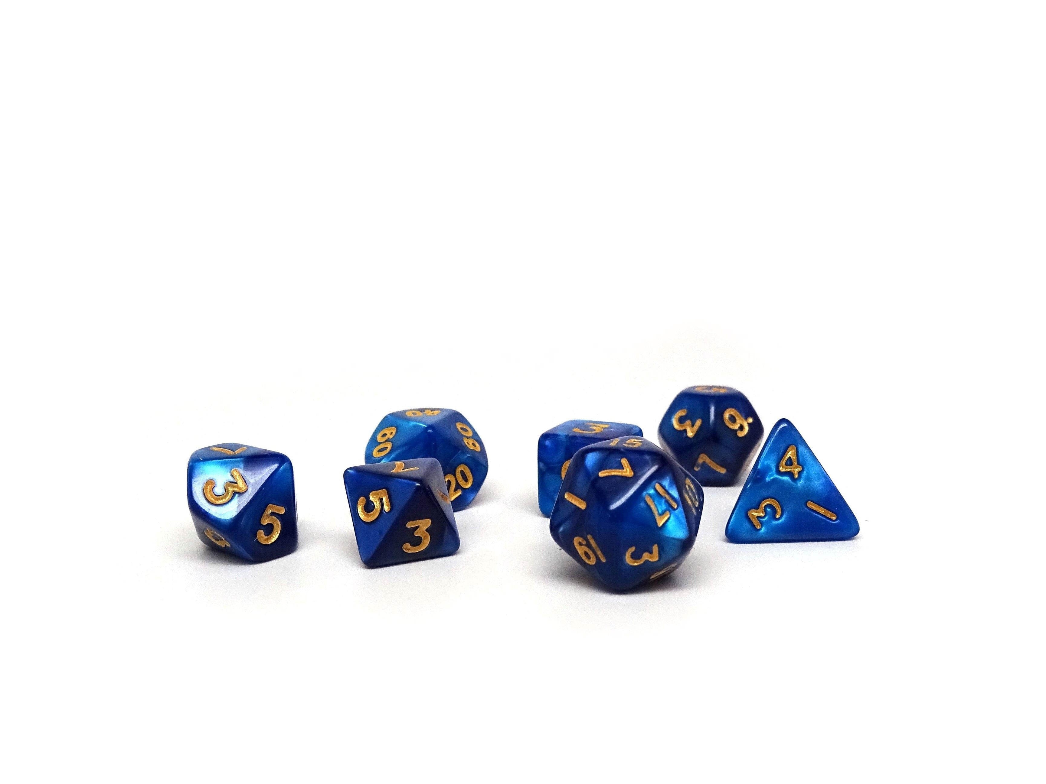 10mm Black and Blue Mini Dice Set - 0