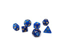 10mm Black and Blue Mini Dice Set - Bards & Cards
