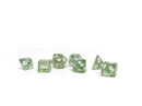 10mm Green Sparkle Mini Dice Set - Bards & Cards