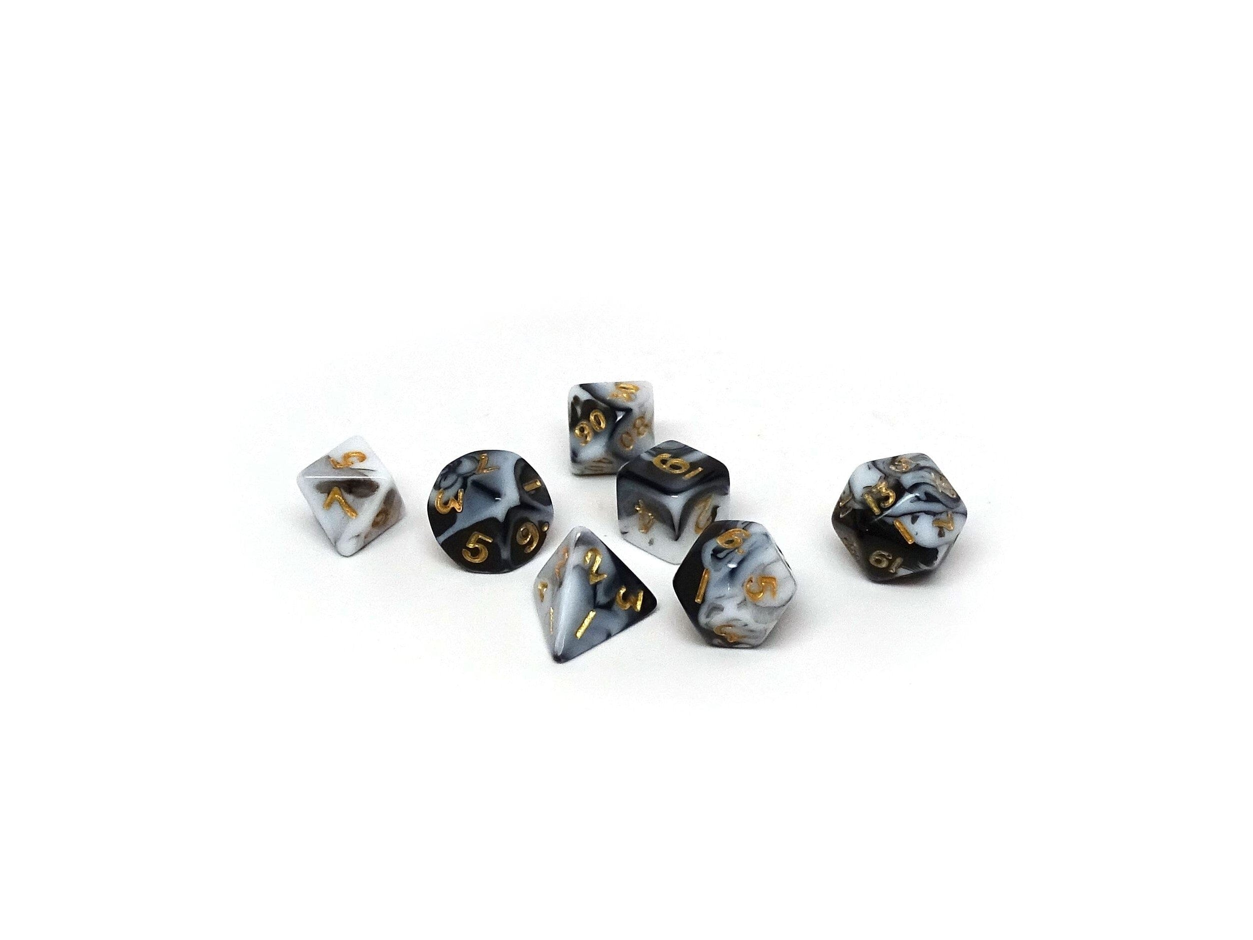 10mm Marbled Mini Dice Set