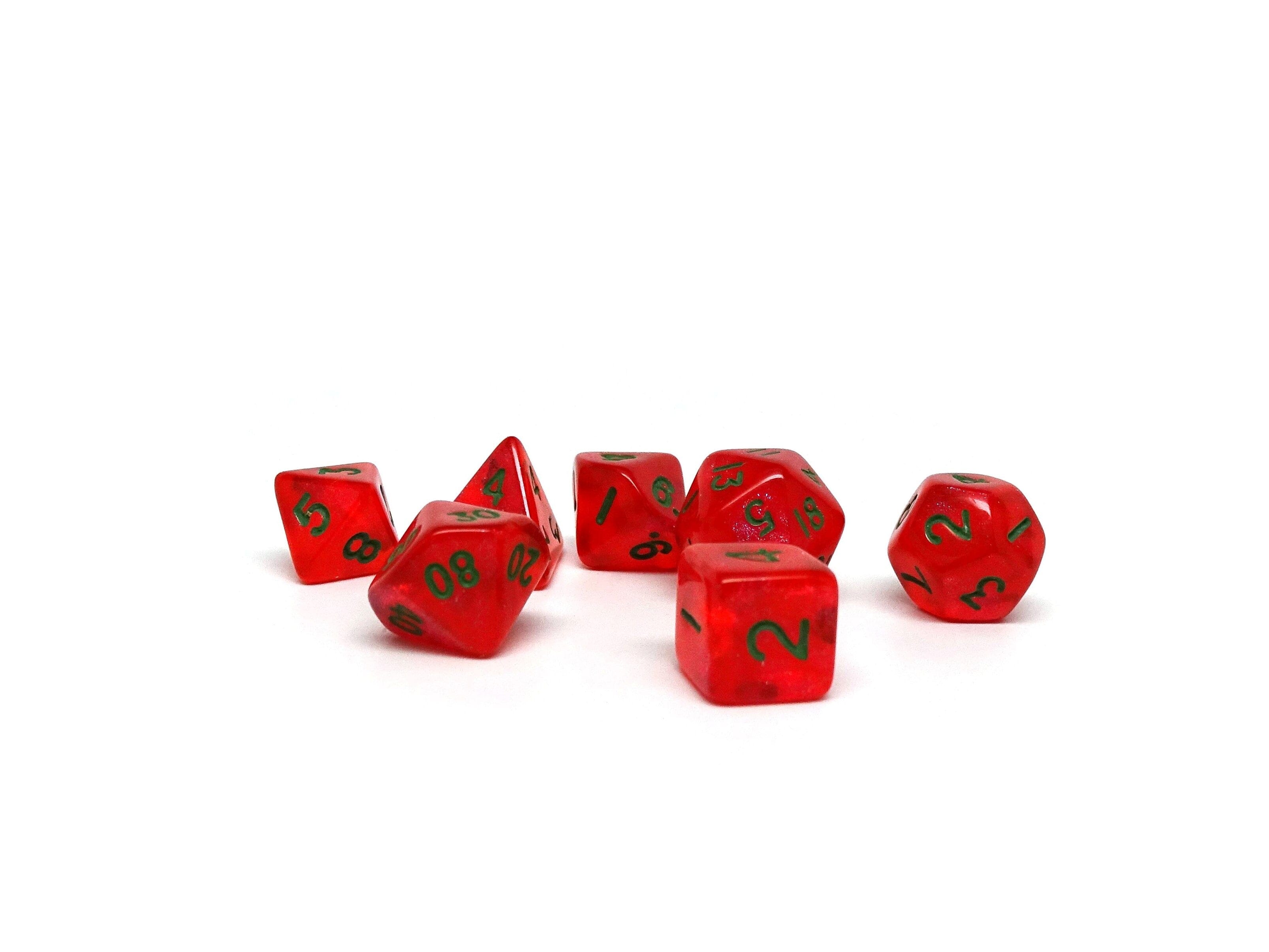 10mm Watermelon Mini Dice Set - Bards & Cards