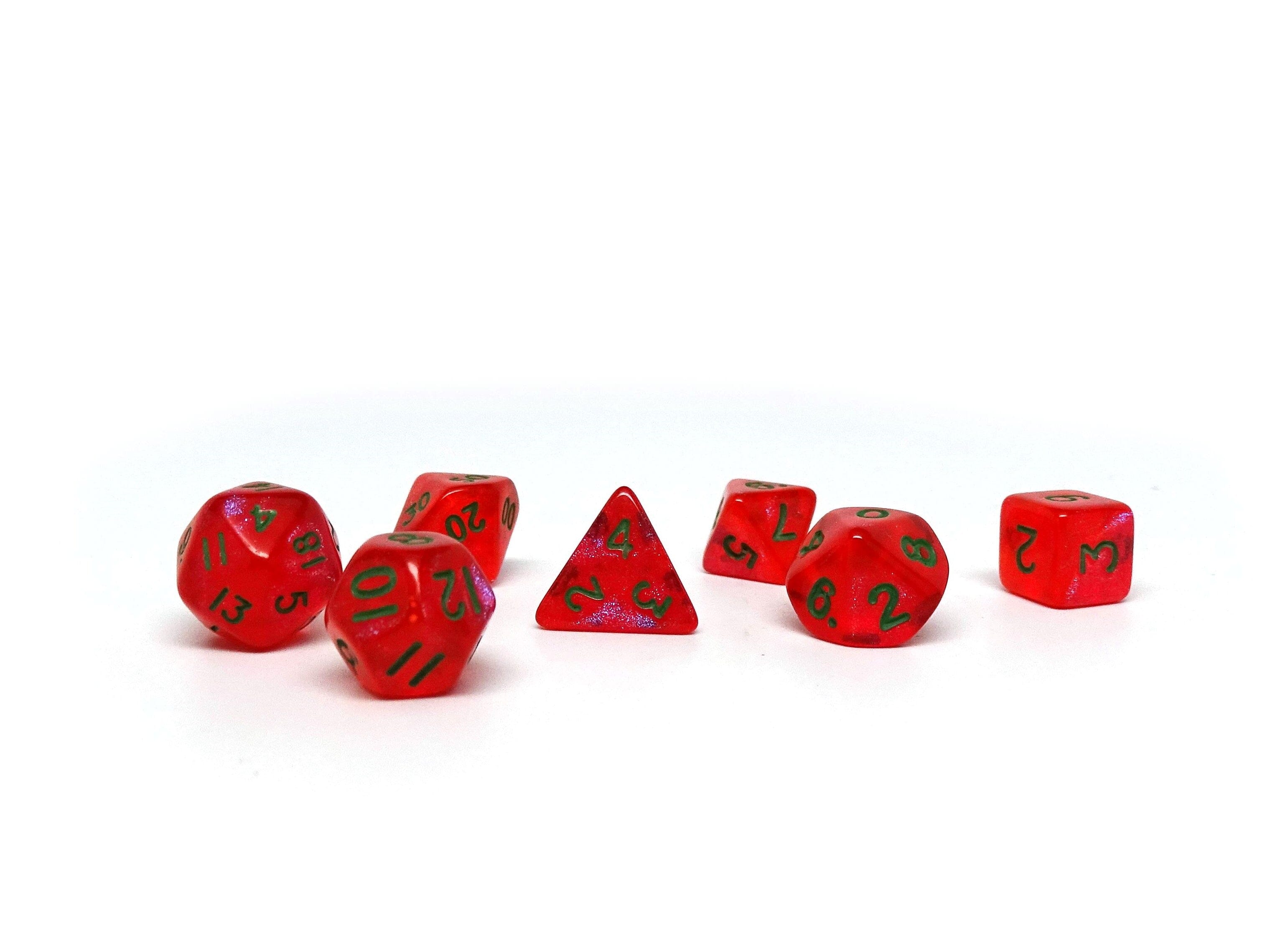 10mm Watermelon Mini Dice Set - Bards & Cards