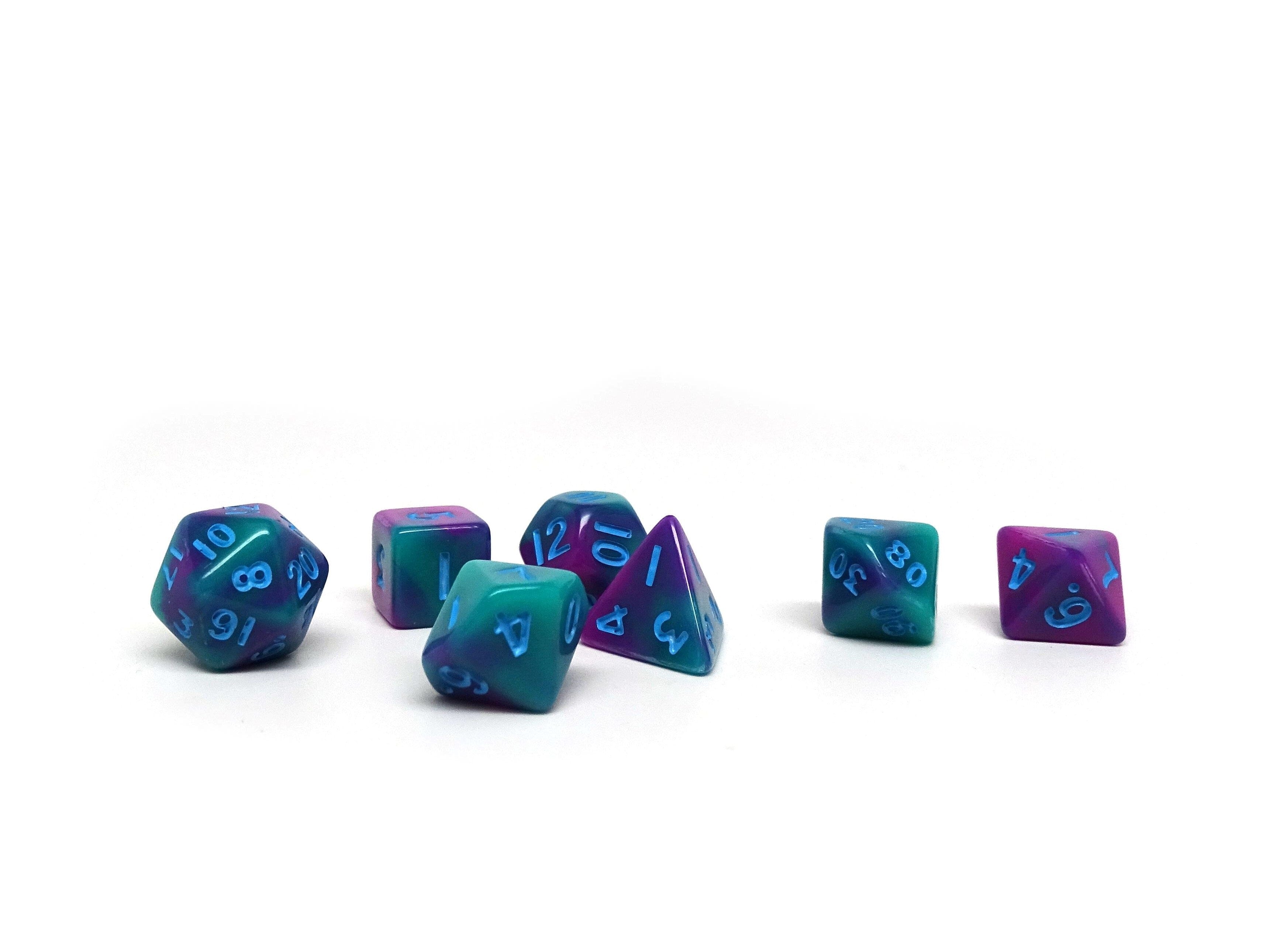 10mm Poison Cloud Mini Dice Set - Bards & Cards