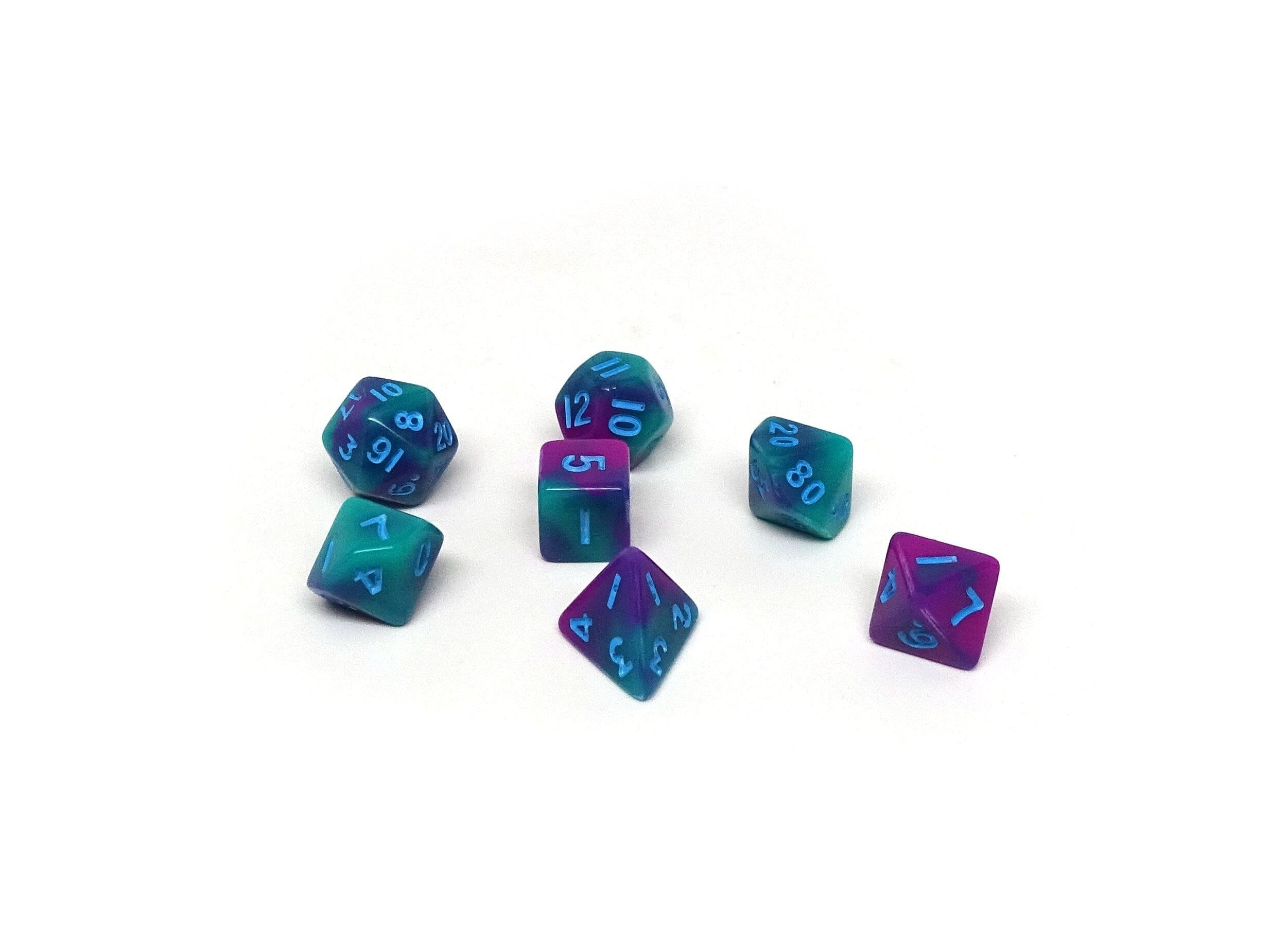 10mm Poison Cloud Mini Dice Set - Bards & Cards