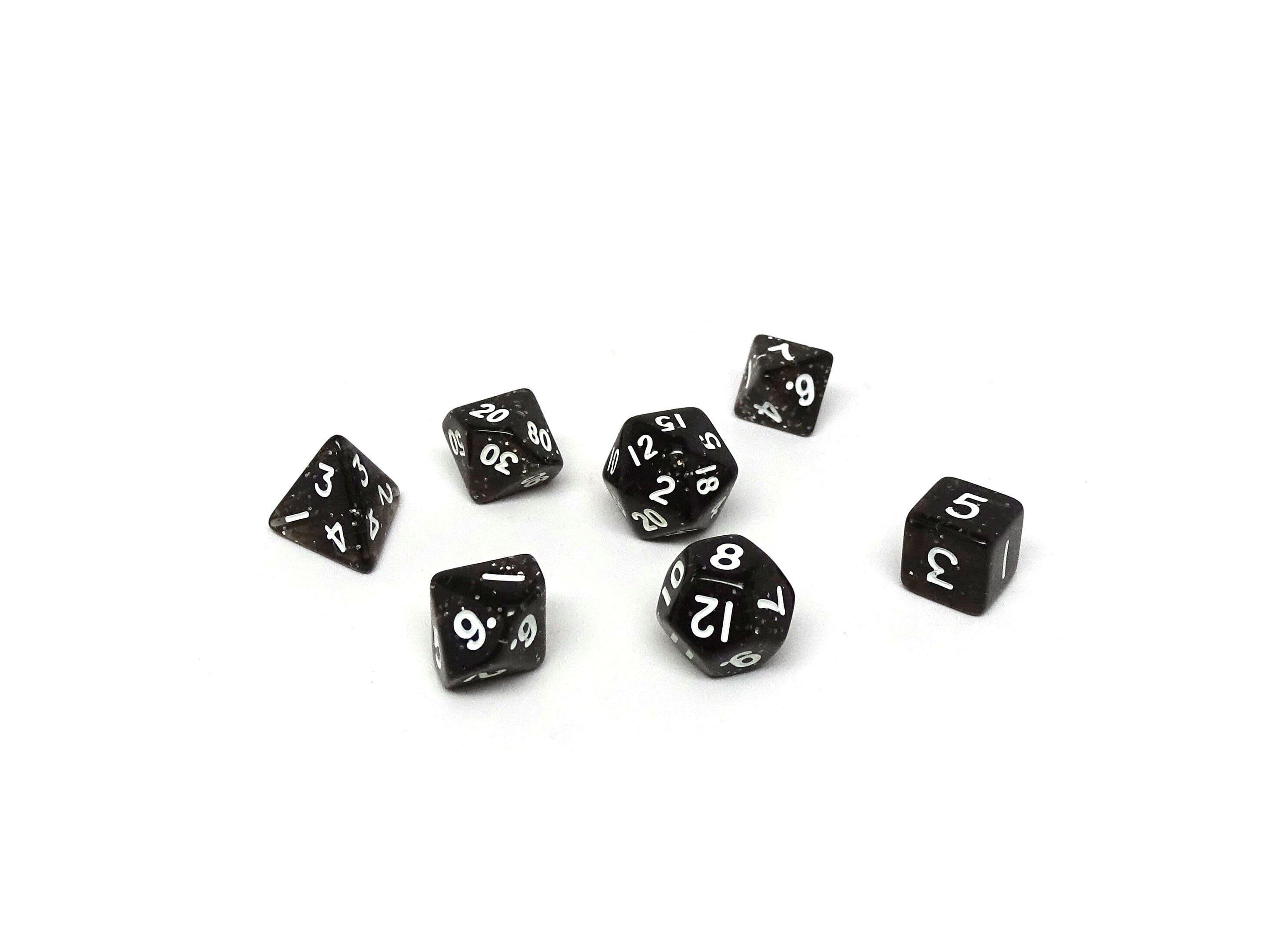 10mm Dark Sparkle Mini Dice Set - Bards & Cards