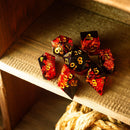 Dark Blood Handmade Resin DND Dice Set - Bards & Cards