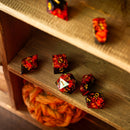 Dark Blood Handmade Resin DND Dice Set - Bards & Cards