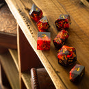 Dark Blood Handmade Resin DND Dice Set - Bards & Cards