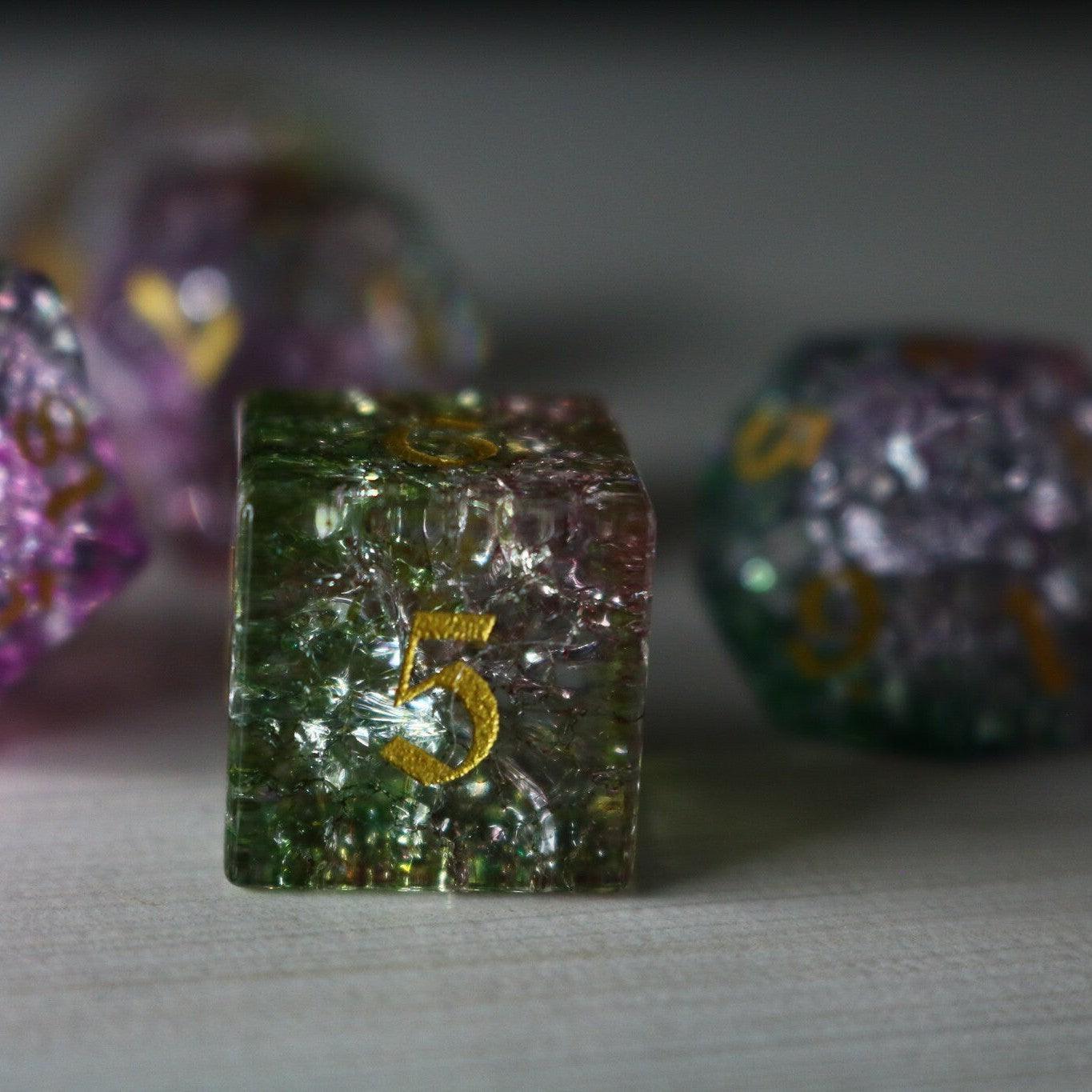 Dark Nox Forge Fire Glass DND Dice Set - 0