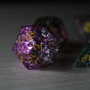 Dark Nox Forge Fire Glass DND Dice Set - Bards & Cards