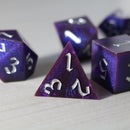 Deep Space Handmade Sharp Edge Resin DND Dice Set - Bards & Cards