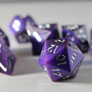 Deep Space Handmade Sharp Edge Resin DND Dice Set - Bards & Cards