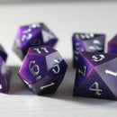 Deep Space Handmade Sharp Edge Resin DND Dice Set - Bards & Cards