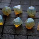 Dragon Shield Opalite Gemstone DND Dice Set - Bards & Cards