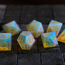 Dragon Shield Opalite Gemstone DND Dice Set - Bards & Cards