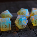 Dragon Shield Opalite Gemstone DND Dice Set - Bards & Cards