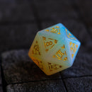 Dragon Shield Opalite Gemstone DND Dice Set - Bards & Cards