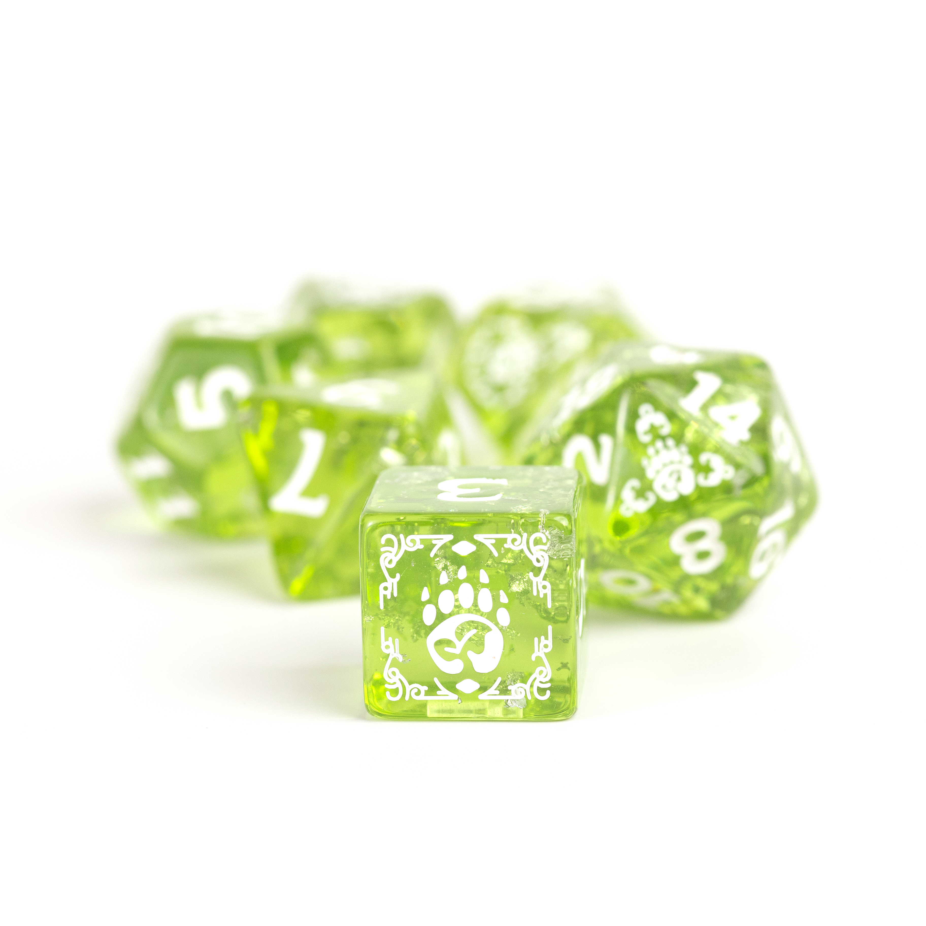 D&D Adventure Dice Set - Druid Edition | Green 15pc Collection