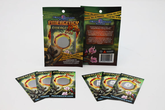 Emergency D20 (Package of 10 Cards) - Bards & Cards
