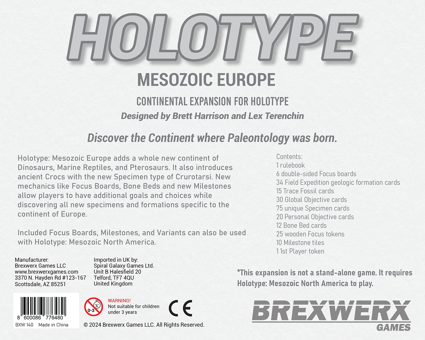 Holotype: Mesozoic Europe - Bards & Cards