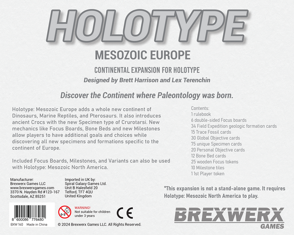 Holotype: Mesozoic Europe - Bards & Cards