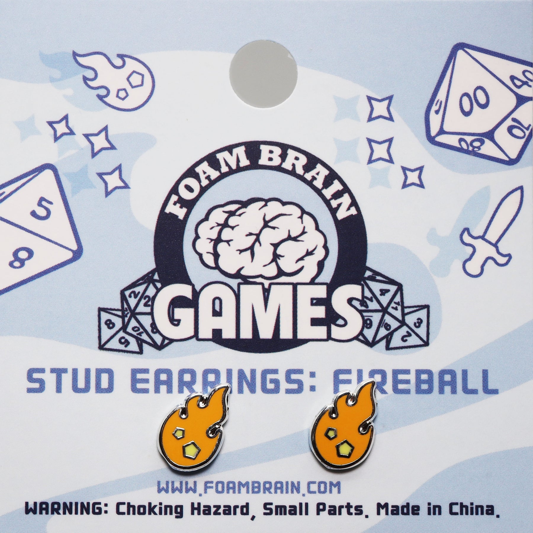 Foam Brain Games Decorative Stud Earrings - Bards & Cards